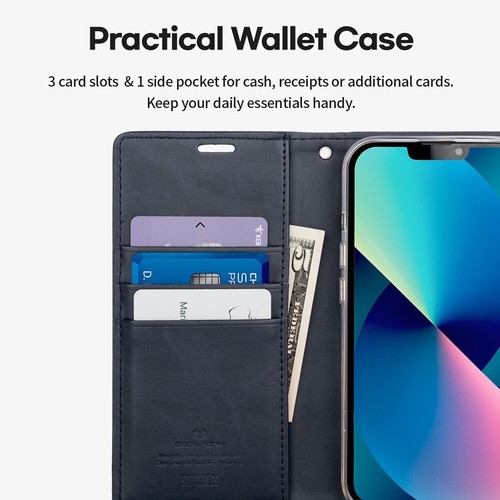 Mercury bluemoon diary leather case cover for Apple iPhone 15 - Picture 3 of 8