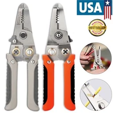 2×Multi-functional Wire Stripper Splitting Pliers Cable Cutter Home Repair Tool