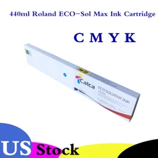 CALCA Compatible 440ml Roland ECO-Sol Max Ink C M Y K Colors