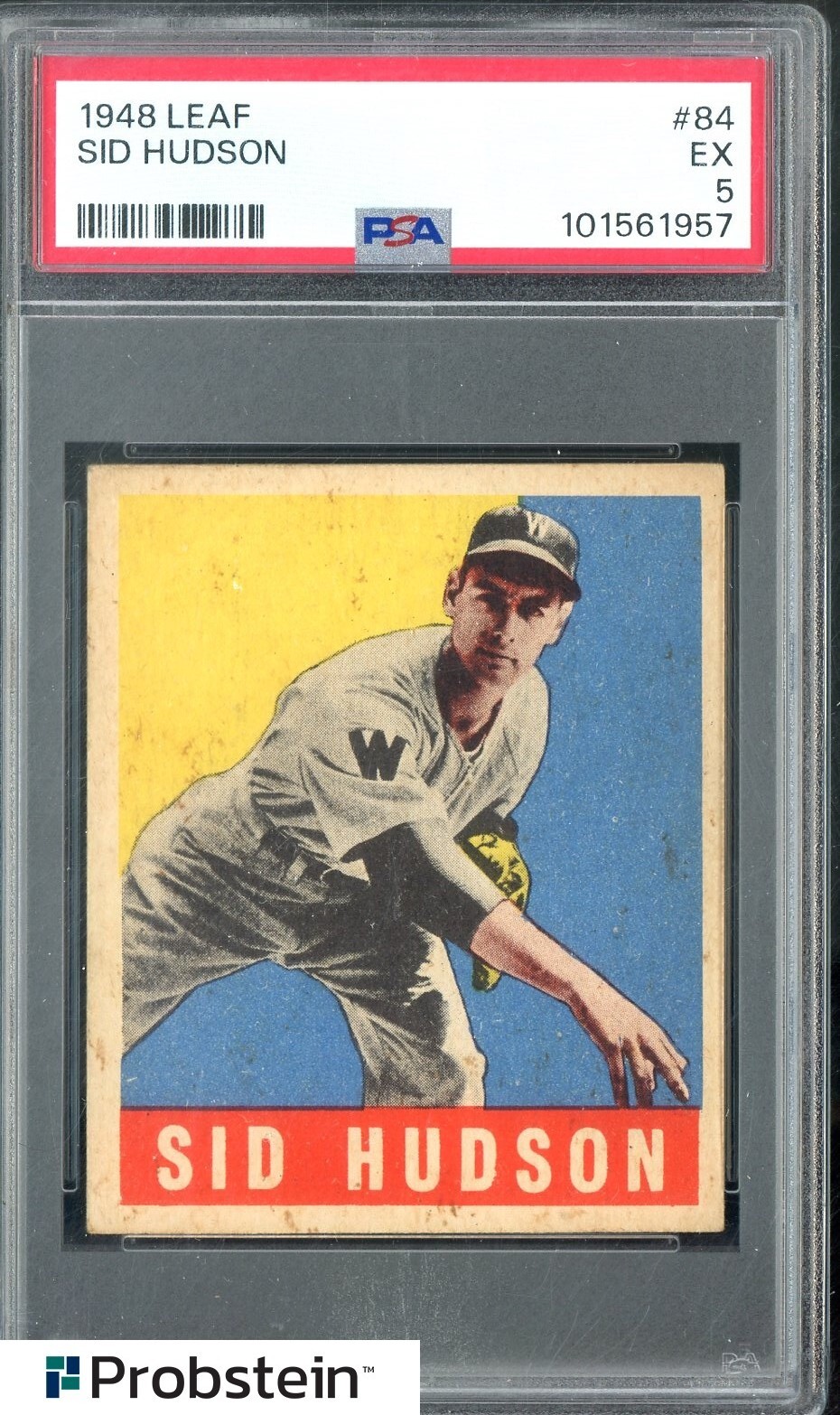 1948 Leaf #84 Sid Hudson Washington Senators PSA 5 EX