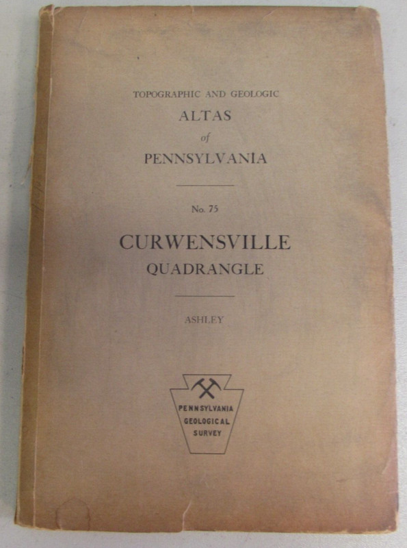 1940 TOPOGRAPHIC ATLAS OF UNITED STATES - NO. 5 - CURWENSVILLE PA FOLIO - 3 MAPS