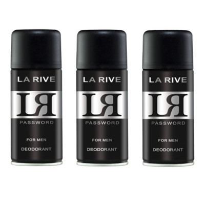 (1L/21,51 ) La Rive Password Deodorant Spray 3 x 150 ml  