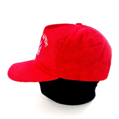 Vintage New Era Buffalo Bills AFC East Champions Red Corduroy SnapBack Hat Cap - Picture 2 of 10