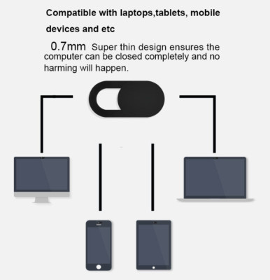 Webcam Cover 0.03 inch Ultra Thin 6 Pack, Nano-Shield Web Camera Cover 