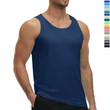 Mens Gym Workout Tank Tops Sleeveless Muscle T-Shirt Bodybuilding Fitness Shirts