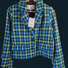 B.young Women's Checked Blazer, Swedish, Size 40/ 14 Uk, Bnwt Rrp £89.99