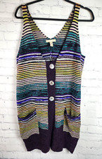 American Rag Sweater Dress Women's Large Multicolor Cotton Blend Pullover Knit