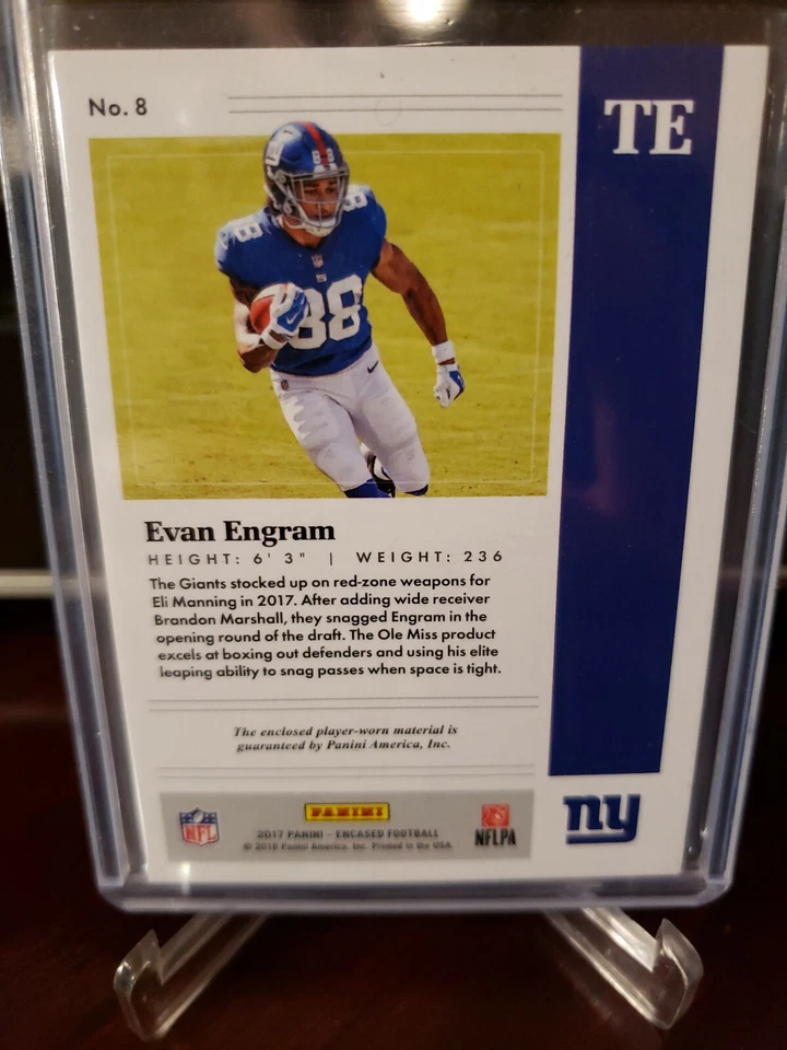 Evan Engram 2017 Panini Encased First Hand Materials Bronze #30/49 - Image 3 of 3