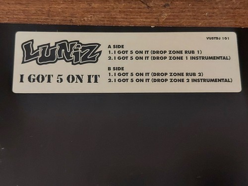 Luniz – I Got 5 On It (Remix) Vinyl Record Hip Hop Promo Noo Trybe C-Note - Picture 6 of 6