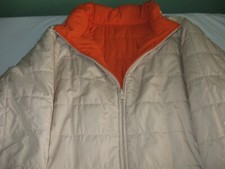 Vicmark Jacket White / Orange Winter Coat Womens Size 22 Brand New With Tags