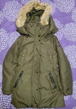 Andrew Mark Women Down Coat Jacket Size Small Olive Green New Nwt