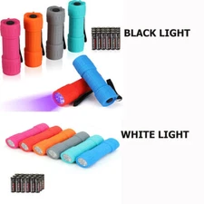 EverBrite Black Light Flashlight 6 PACK White/Black Light Batteries Included NEW