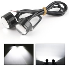 2x 12V Motorrad Nebelscheinwerfer Zusatzscheinwerfer Scheinwerfer LED Lauflicht