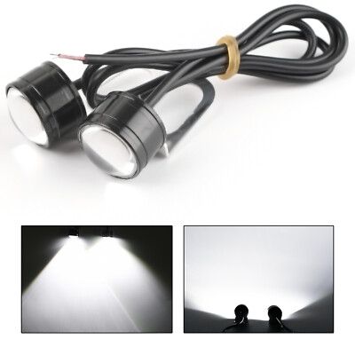 2x 12V Motorrad Nebelscheinwerfer Zusatzscheinwerfer Scheinwerfer LED Lauflicht