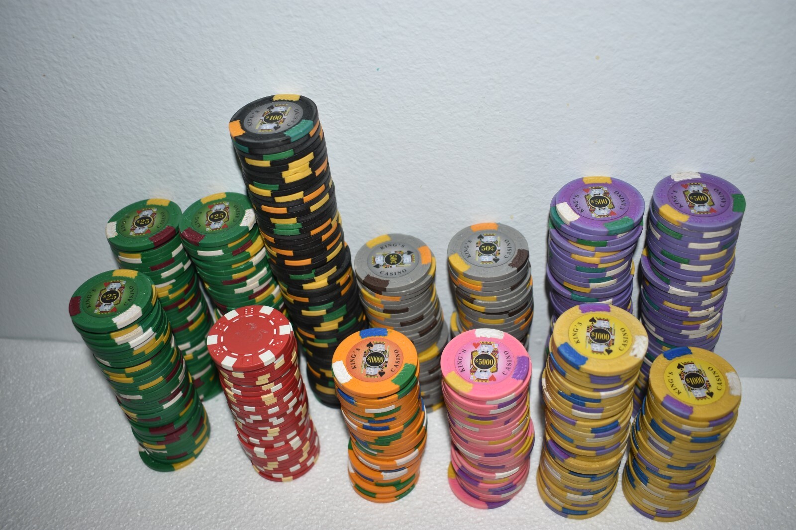 Lot of 475 Kings Casino Poker Chips eBay