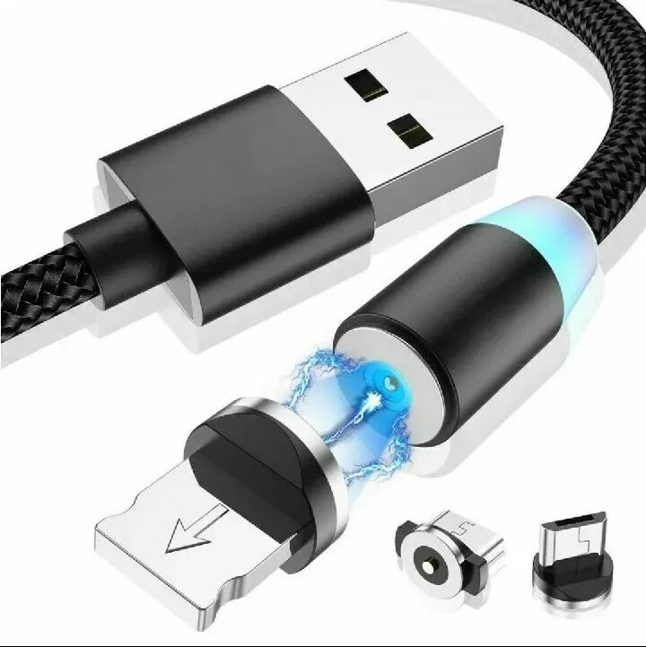 CAVO DI RICARICA CELLULARE MAGNETICO TIPO TYPE C IPHONE MICRO USB CAVETTO 3 IN 1 - Immagine 4 di 4
