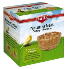 Bird, Kaytee Nature's Nest Bamboo Nest - Canary 1 Pack - 4"W x 2"H 