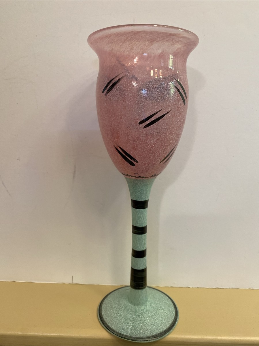 KOSTA BODA Ulrica Hydman Vallien Open Minds Pink Face Wine Glass W