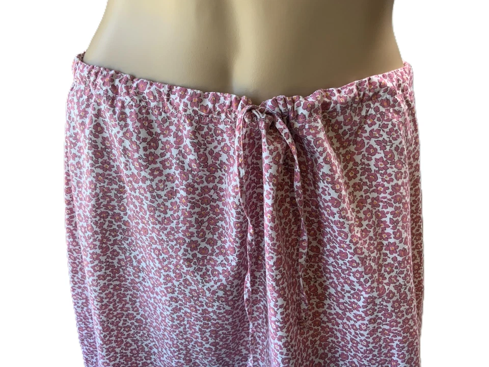 Bass Women’s Pink Floral Midi Drawstring Skirt Med Peasant Cottagecore Cabincore - Image 2 of 4