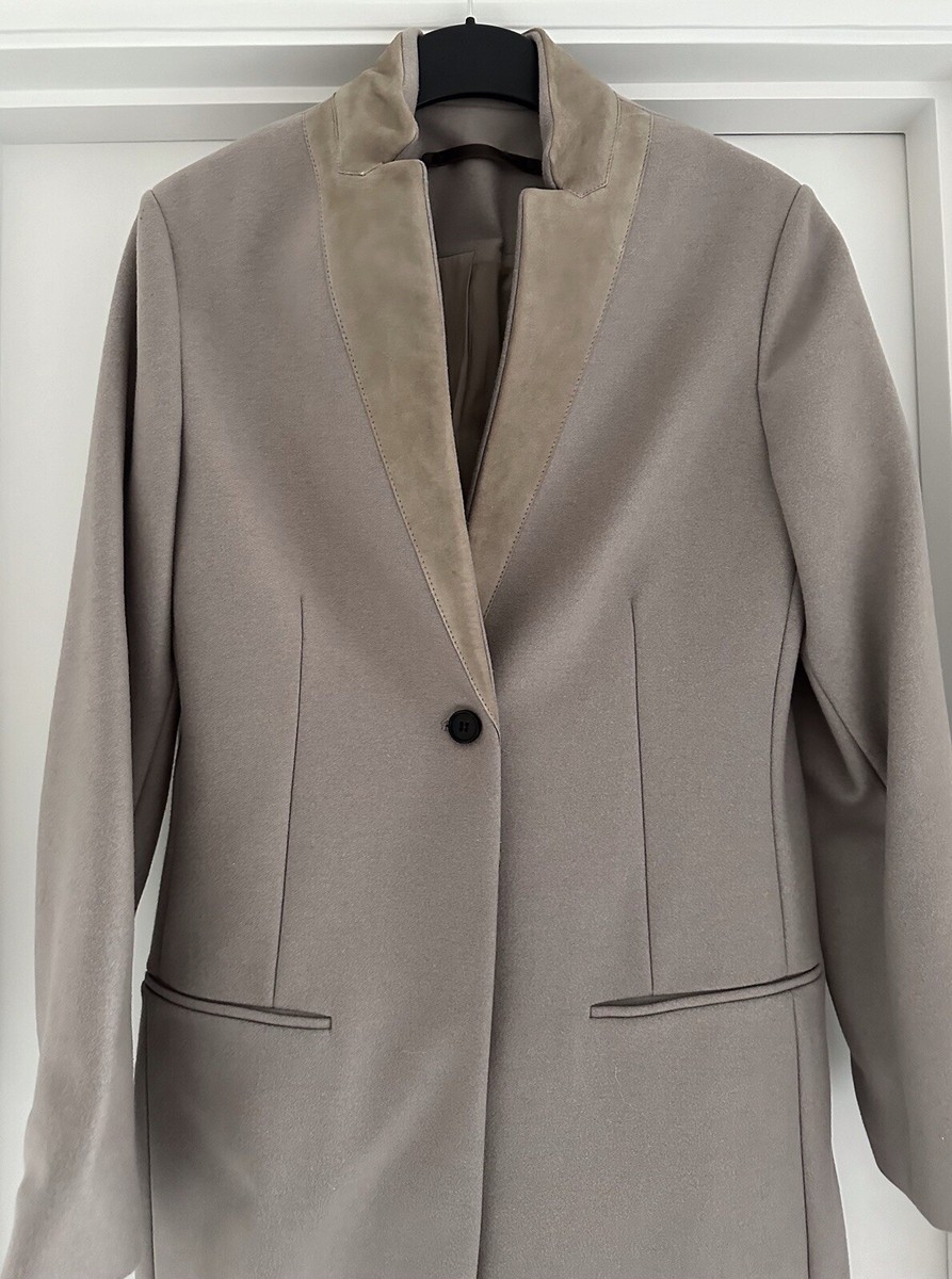 All Saints Ladies Soft Grey Violet Leni Coat UK Size 10 Only
