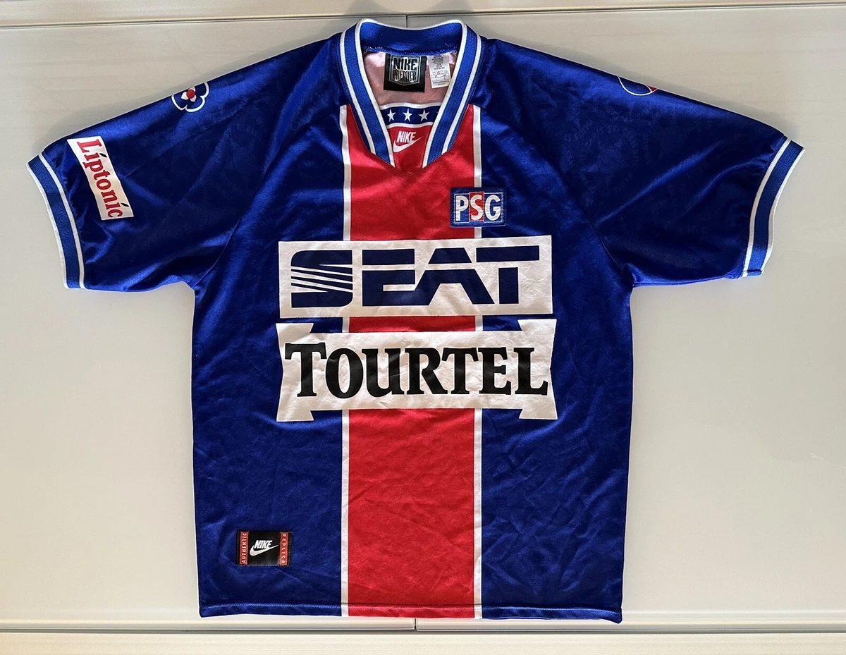Maillot Vintage PSG Domicile 1993-1994 - Nike Commodore Tourtel - Taille L