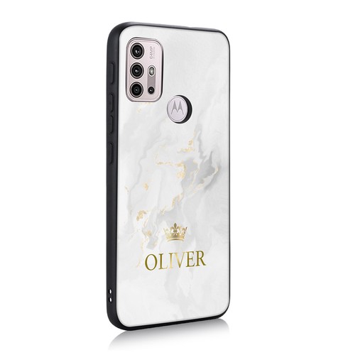 Case Personalised For Motorola E14 G54 G14 G85 G24 Marble Textured Phone Cover - Picture 46 of 96