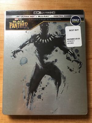Black Panther Steelbook DVD 4K Ultra HD Best Buy Exclusive Collectible Sealed