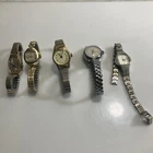 Lot of 5 Vintage Womens Watches 2 Timex Geneva, Westclox, Citizen  As Is