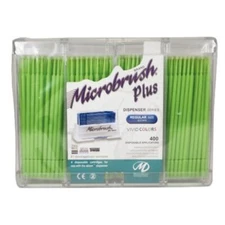 Microbrush PR400GR Plus Dispenser Series Micro Applicators Regular Green 400/Pk