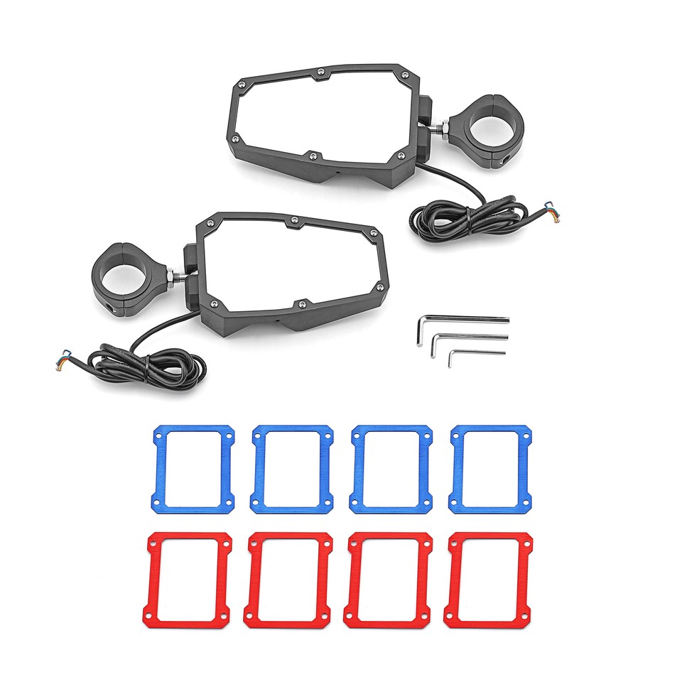 DYSO Rear View Mirrors DYSO Rear View Side Mirrors With LED Light For Can-Am Maverick X3 & Commander 1000 UTV - Black Aluminum Can-Am ATV, Side-by-Side & UTV Decals & Emblems - Foto 8