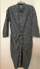 Gap Ladies Navy Gingham Check Dress Size XS