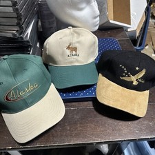 Vtg Lot of 3 Alaska Baseball Caps