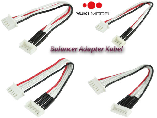 YUKI MODEL Amass Balancer Adapter Kabel 10cm EH XH Stecker Buchse 2S-6S - Zdjęcie 1 z 11