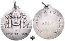 1955 Istituto Nazionale delle Assicurazioni Medaglia nominativa ARGENTO