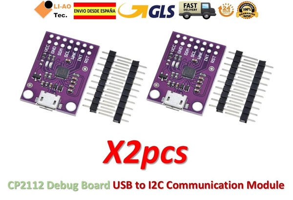 2pcs CP2112 Debug Board USB to I2C IIC Communication Module MicroUSB 2112
