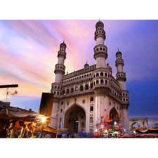 Landmark Charminar Mosque Monument Hyderabad India Art Print Poster 18x24"