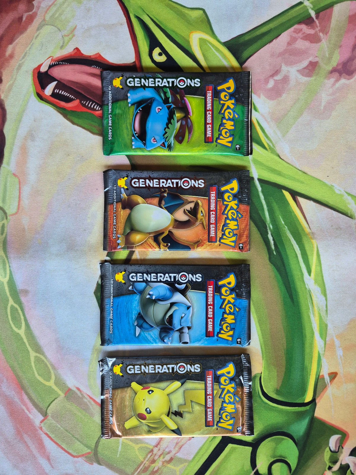 Pokemon TCG Generations Factory Sealed Booster x4 FULL SET OF PACK ART
