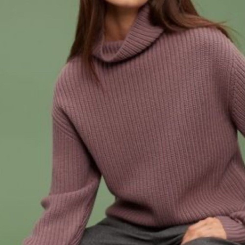 Wilfred Aritzia Montpellier Turtleneck Sweater XS Mauve 100% Wool Knit (1355)