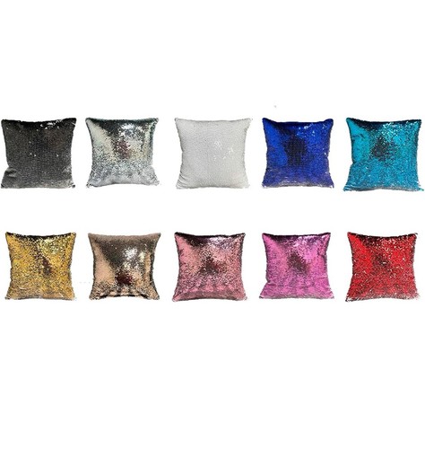 10pcs Blank Reversible Sequin Magic Swipe Pillow Cover Sublimation Cushion Case - Picture 3 of 4