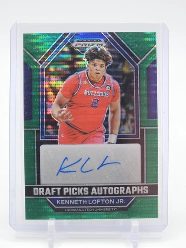 KENNETH LOFTON JR 2023 PRIZM DRAFT PICKS AUTO GREEN PULSAR /25 #DPA-KLJ Q6089