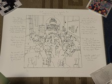 Oasis - The Masterplan - Ltd Edition Illustrated Print A2 size, Microdot 17/100