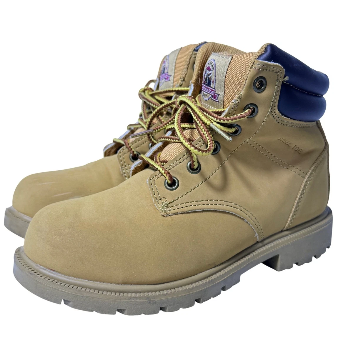 Brahma Work Boots in Wheat/Tan Nubuck Brahma Men main image 4