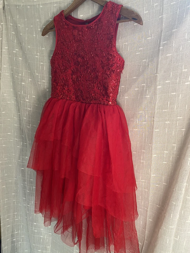 Vestido Lilt Niñas Talla 12 Vacaciones Fiesta de Navidad Rojo Lentejuelas Tutú Falda Foto 4 de 4