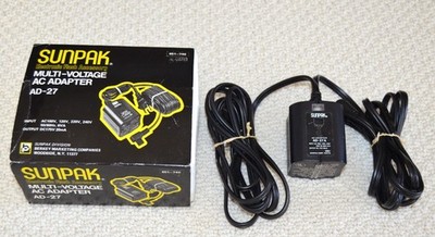 Sunpak Multi-Voltage AC Adapter AD-27 for Flash Units 320, Auto 321 & 322, AP52