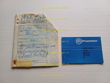 Piaggio Ciao 50 C7E2T anni 80 libretto tessera garanzia NUOVO originale