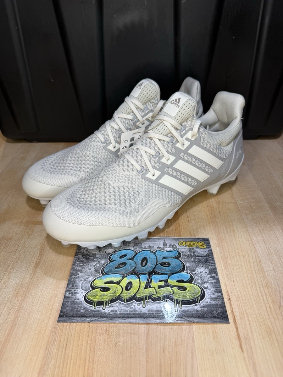 Adidas UltraBoost Footballs Cleats Talc Grey White Granite JP7409 Size 15 Adidas Ultraboost Football Cleats Grey White Granite JP7409  main image 4
