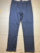 Gap Classic Straight Fit Chino Pants Men's 36x32 Navy Blue Flat Front 704