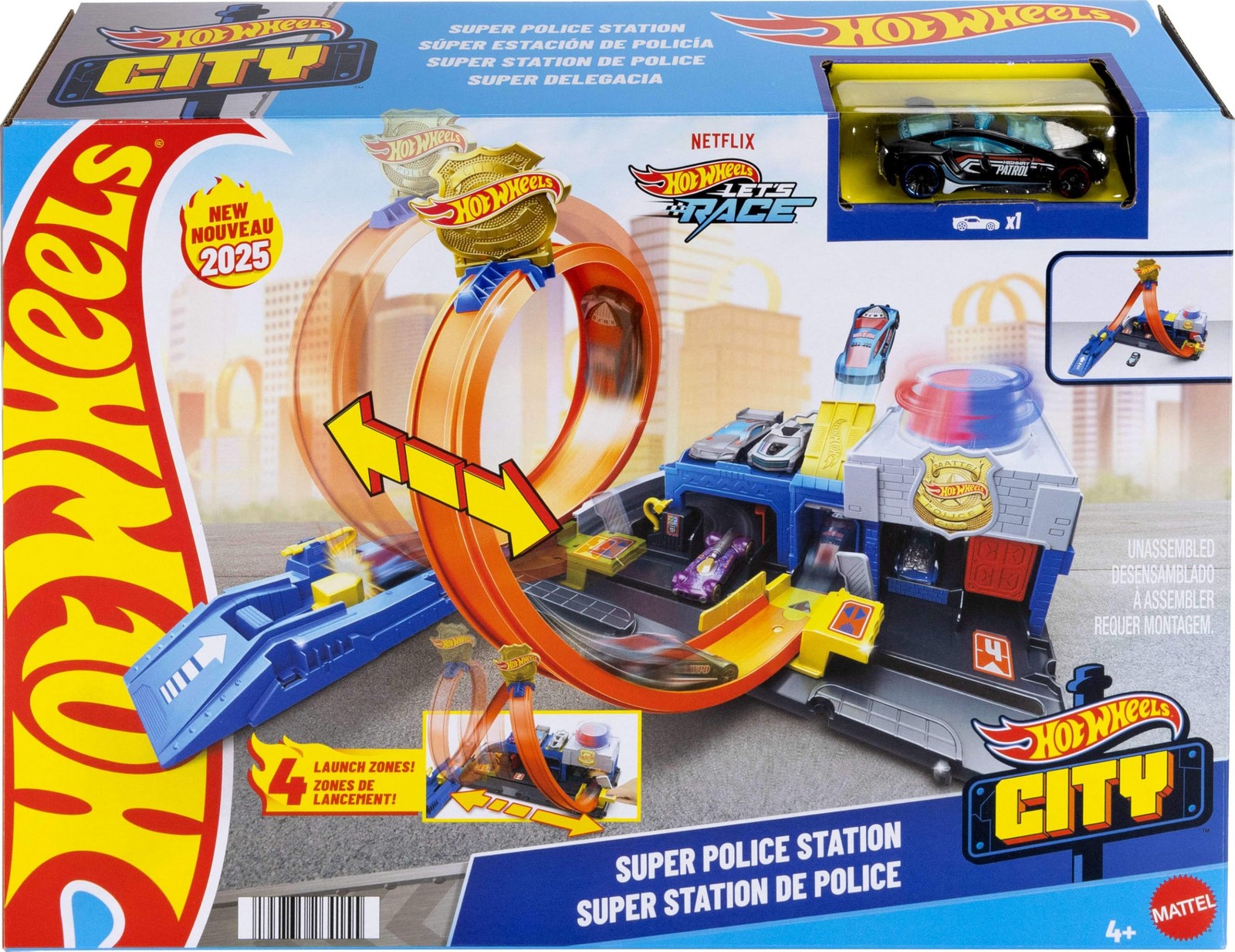 Игровой набор с гоночной машиной Hot Wheels игровой набор Super Police Station в масштабе 164-C 8690₽