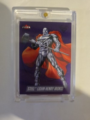STEEL JOHN HENRY IRONS M-9  2026 Fleer Ultra DC Superman PURPLE MEDALLIONS