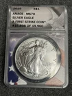 2025 ANACS MS70 American Silver Eagle Dollar First Strike U.S. .999 1 oz Flag $1